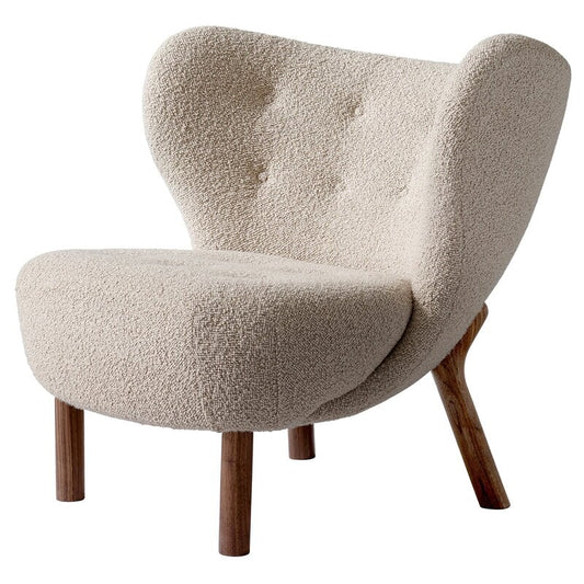 Diane Armchair - Beige Boucle - Oiled Walnut