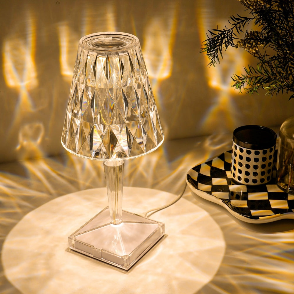 Diamante Portable Table Lamp - Clear