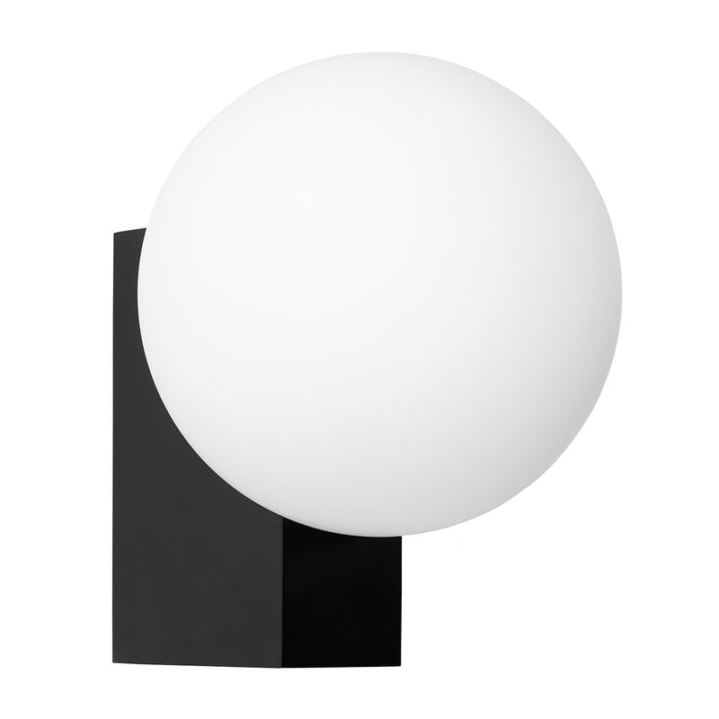 Spazio Wall Lamp, Opal Glass - Black