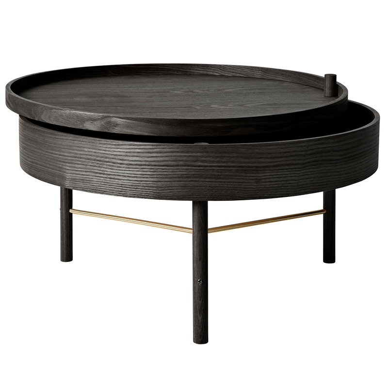 Turning Table - Black Ash / Brass