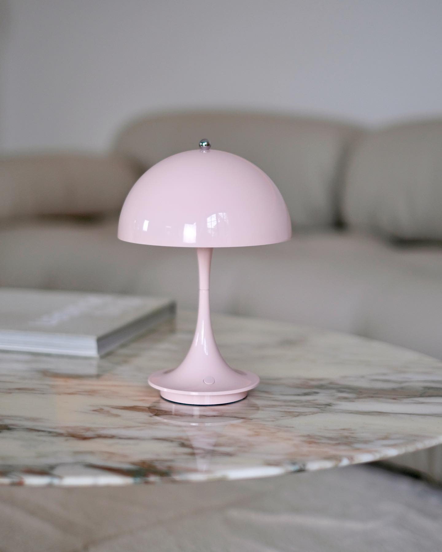 Hugo 160 Portable LED Table Lamp - Pale Rose