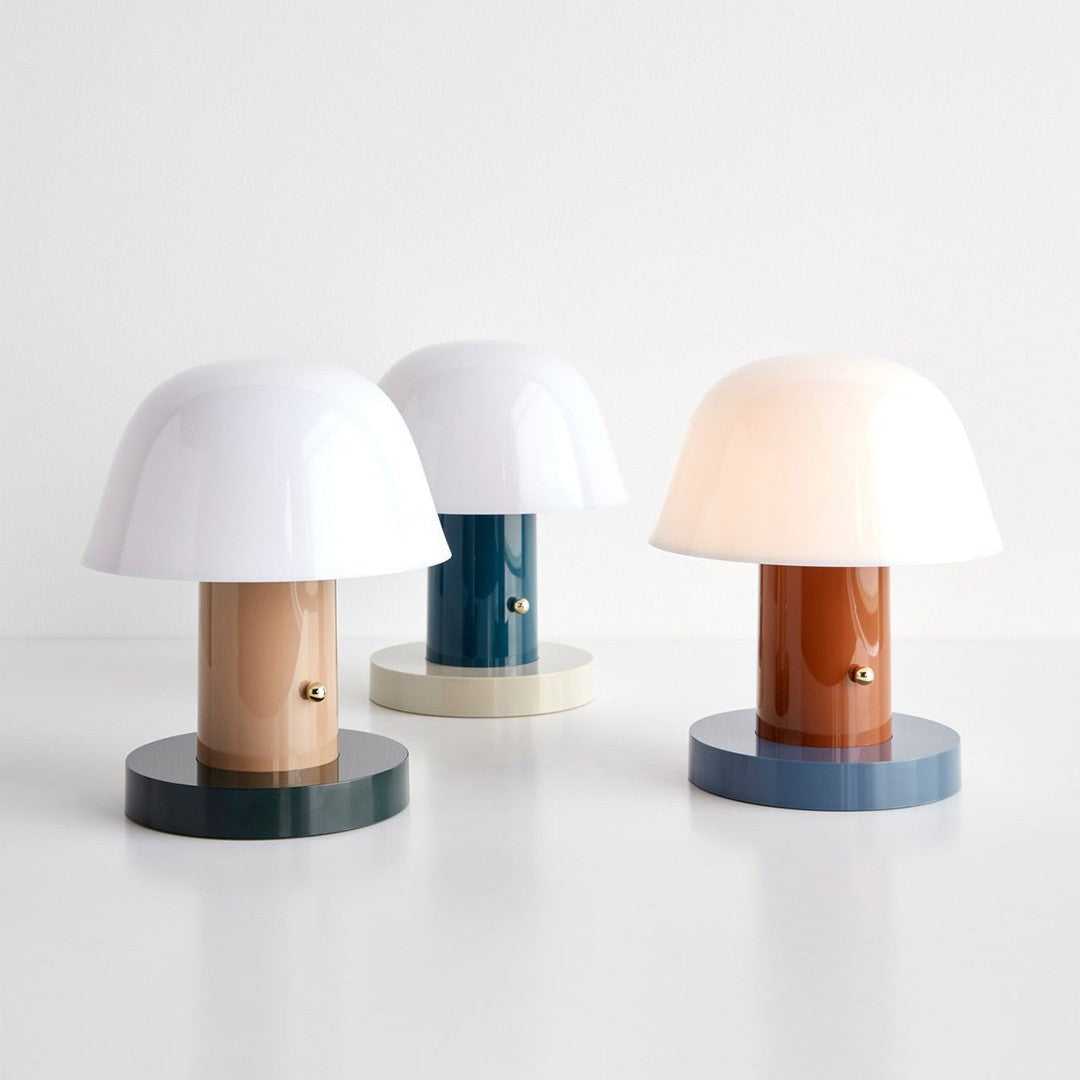 Sophia Portable Table Lamp - Nude & Forrest