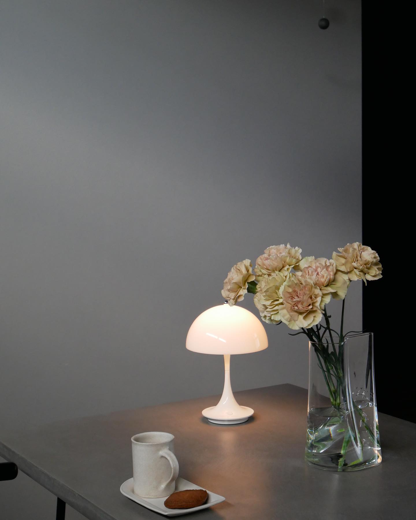 Hugo 160 Portable LED Table Lamp - White Opal Acrylic