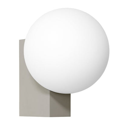 Spazio Wall Lamp, Opal Glass - Chalk Grey