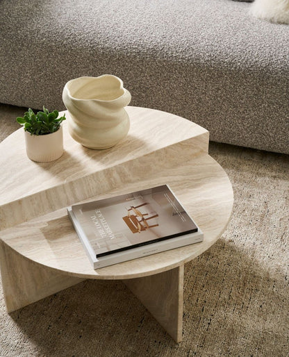 Segment Coffee Table - Travertine