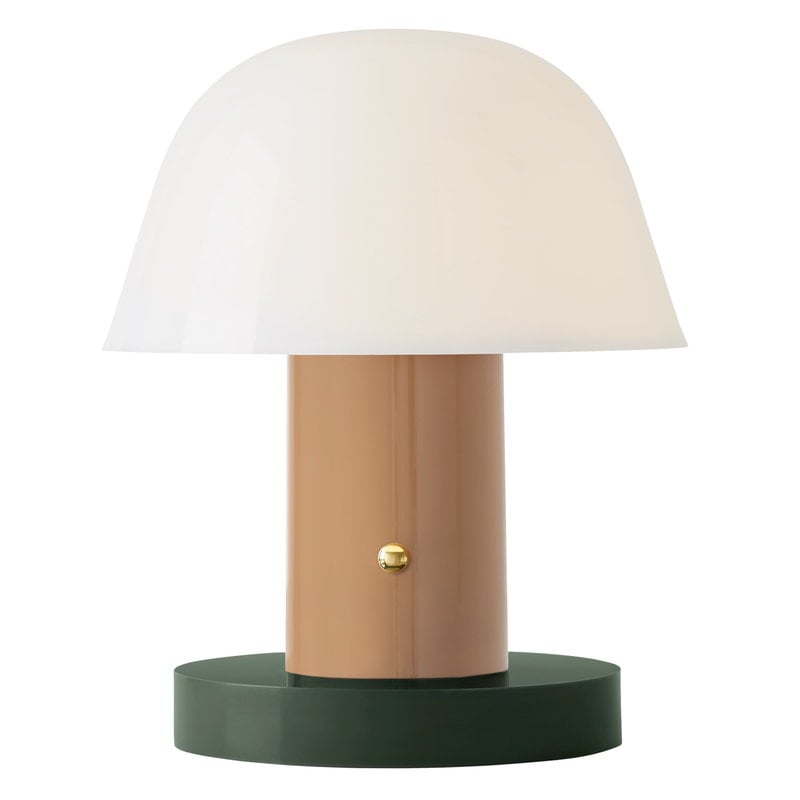 Sophia Portable Table Lamp - Nude & Forrest