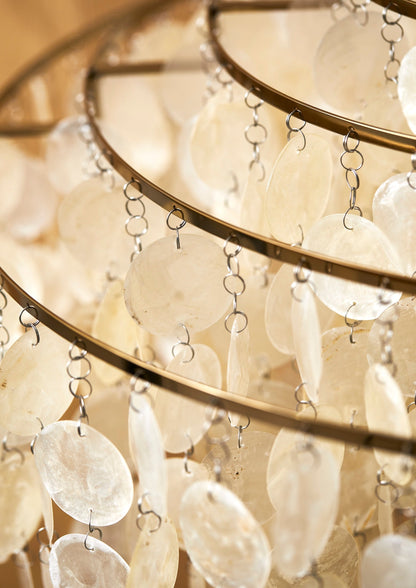 Verano Mother Of Pearl Pendant 57cm - Brass