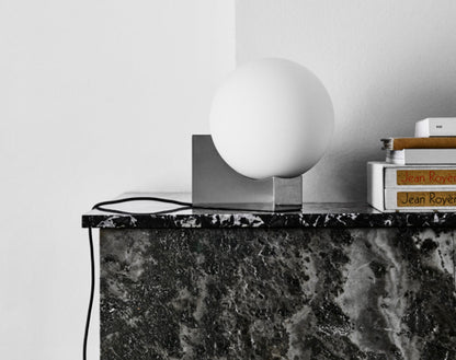 Spazio Table Lamp, Opal Glass - Chalk Grey