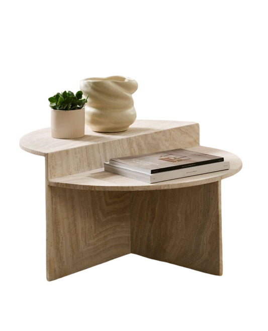 Segment Coffee Table - Travertine