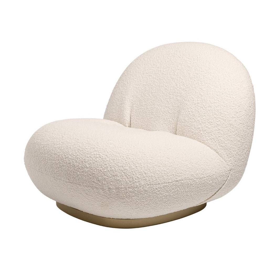 Lune Lounge Chair - Cream Boucle - Swivel Base