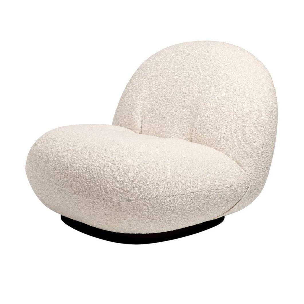 Lune Lounge Chair - Cream Boucle - Swivel Base