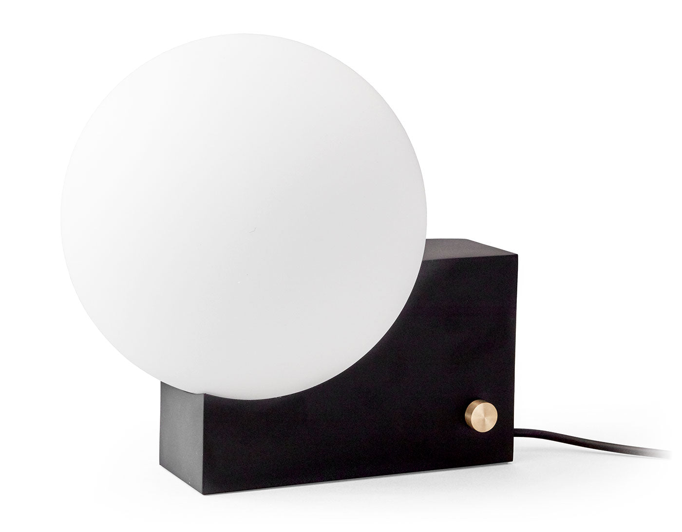 Spazio Table Lamp, Opal Glass - Black