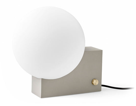 Spazio Table Lamp, Opal Glass - Chalk Grey