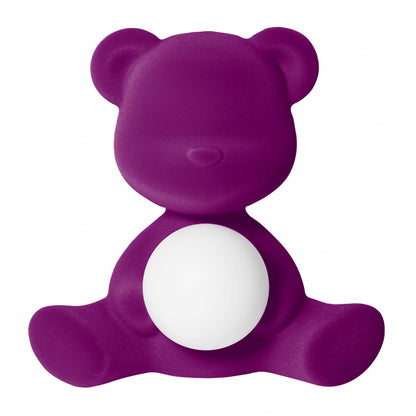 Teddy Lamp Velvet Finish with Rechargeable Led - Purple