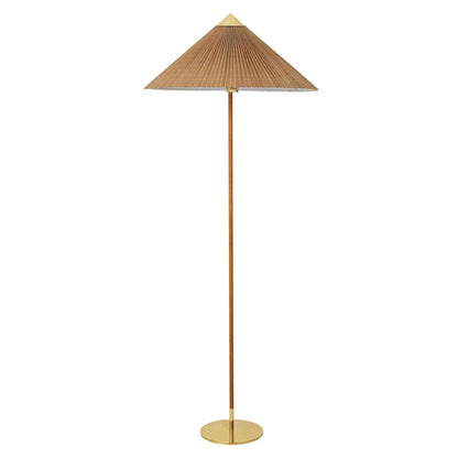 Conical Floor Lamp - Brass & Bamboo