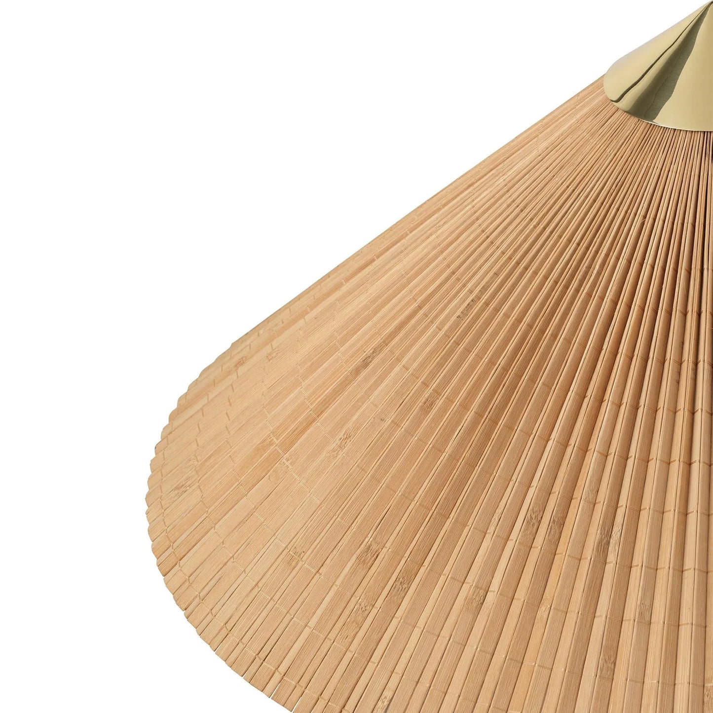 Conical Floor Lamp - Brass & Bamboo